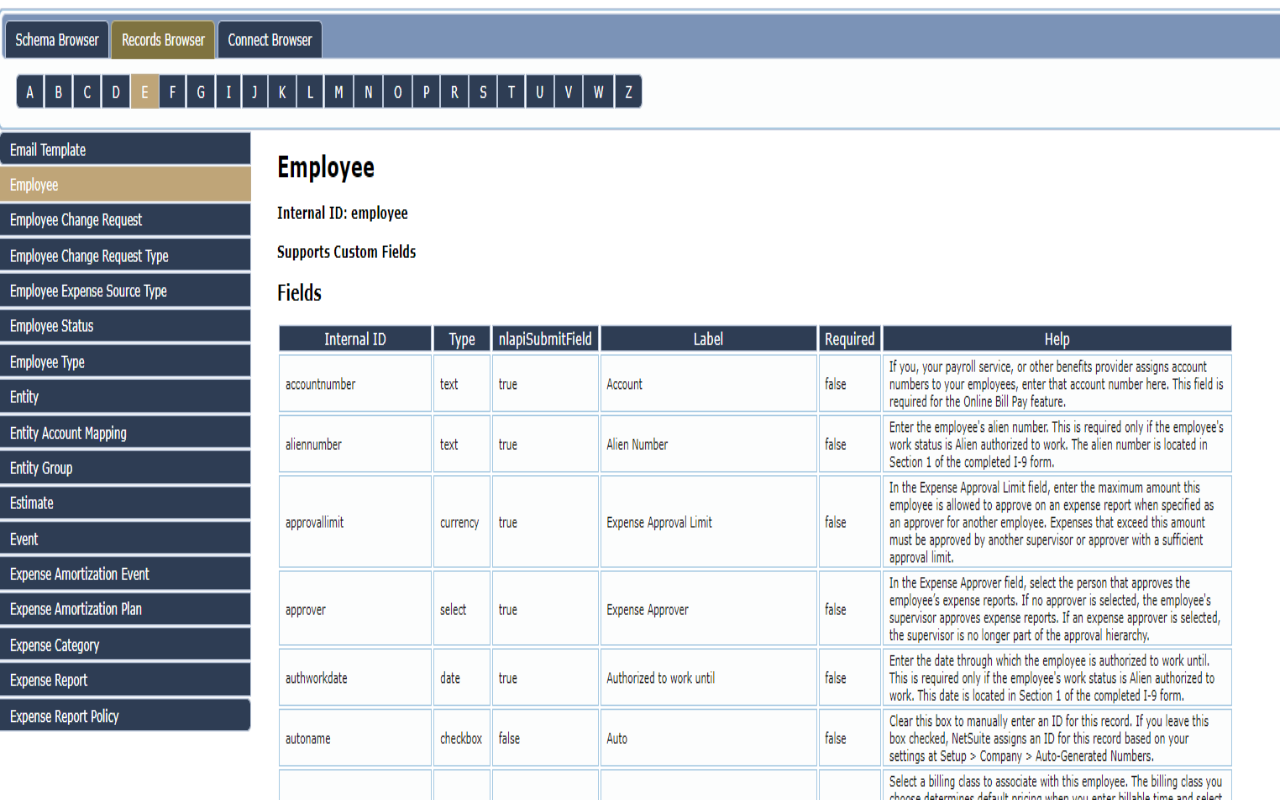NetSuite: Open Record Browser