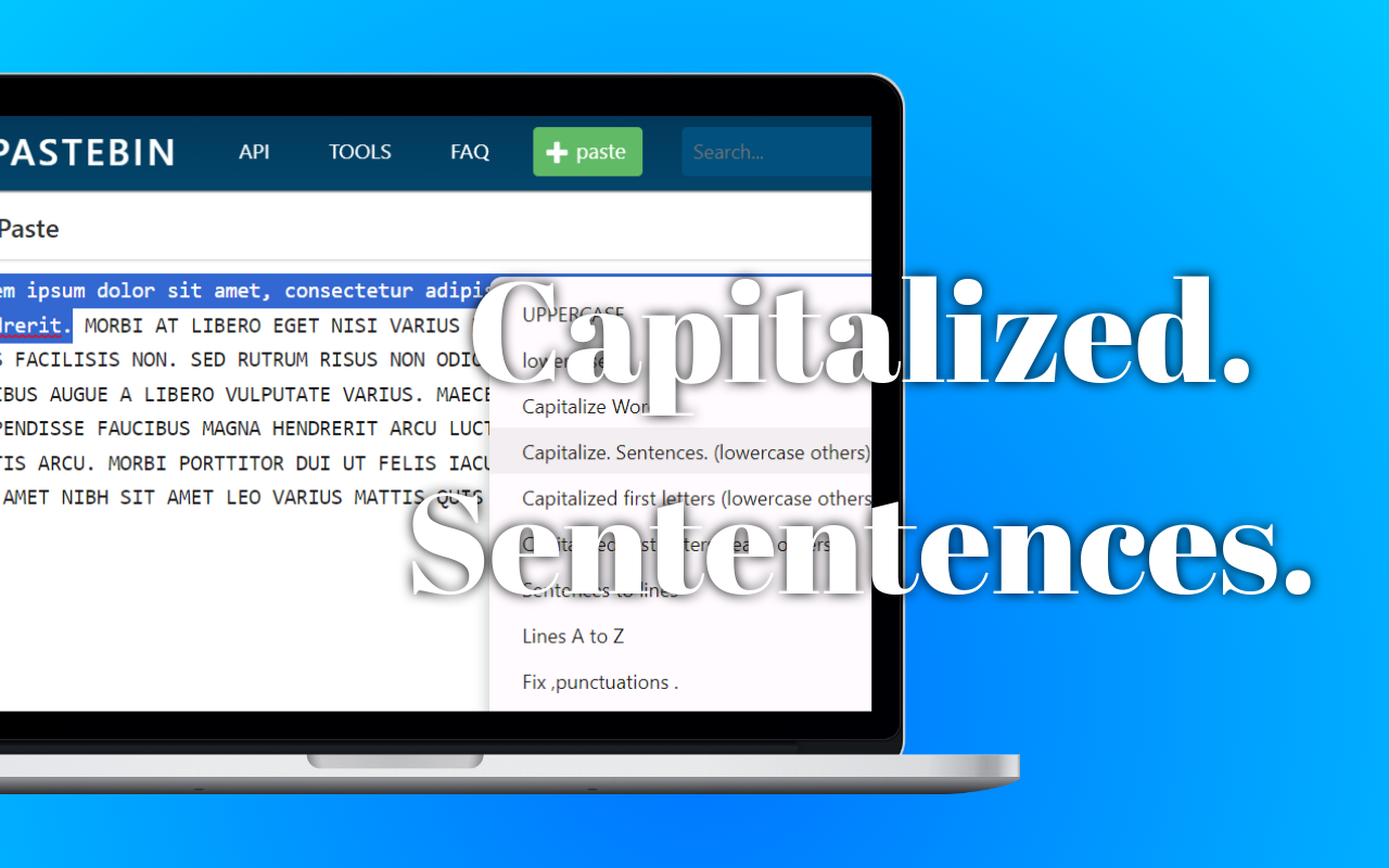 Right Click Text Format