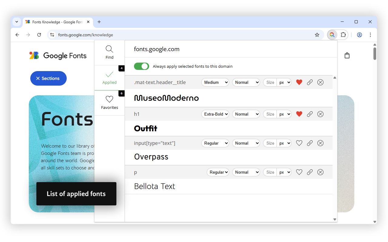 Previewer for Google Fonts