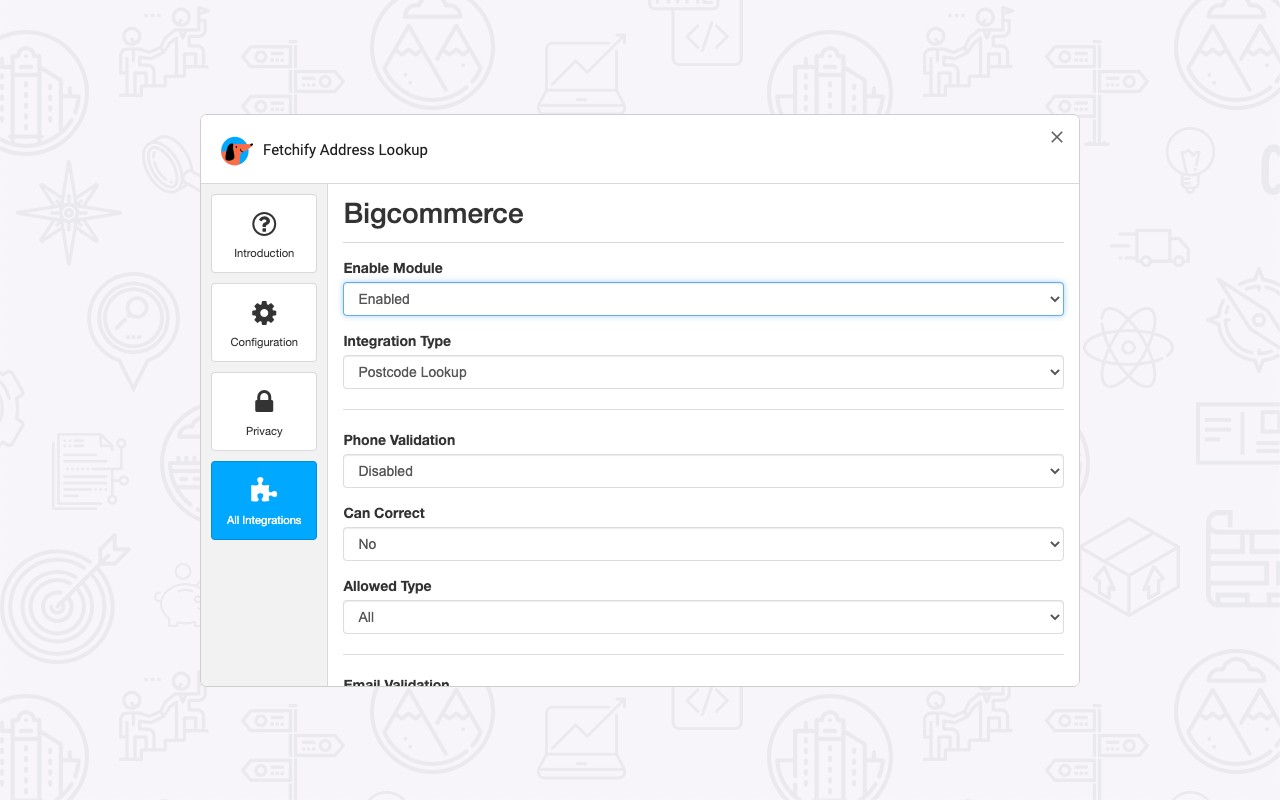 Fetchify Address Lookup
