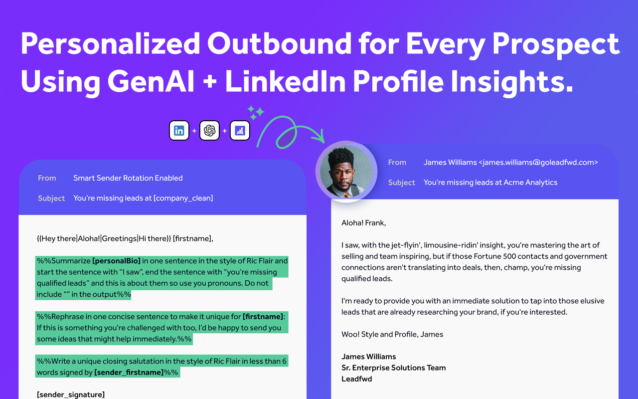 Leadfwd.ai - Sales Acceleration Software For LinkedIn Hunters.