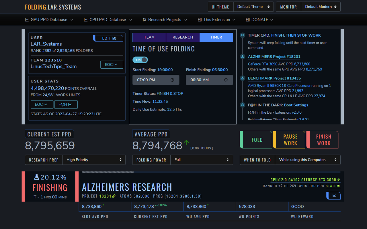 FOLDING AT HOME IN THE DARK