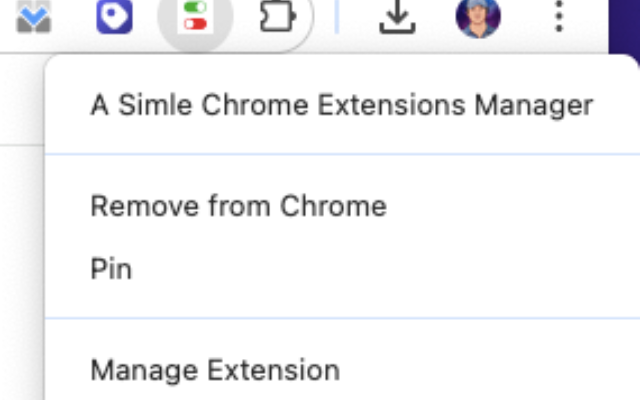 A Simle Chrome Extensions Manager