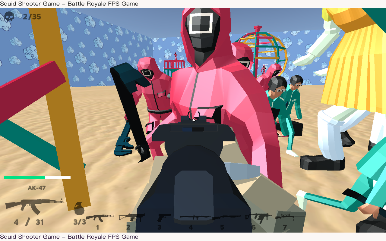 Squid Shooter Game - Battle Royale FPS Game