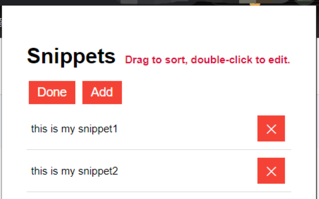 Snippets Manager