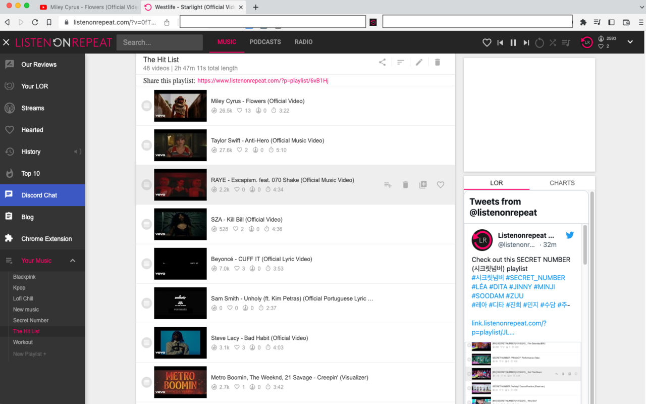 ListenOnRepeat: Youtube to LOR