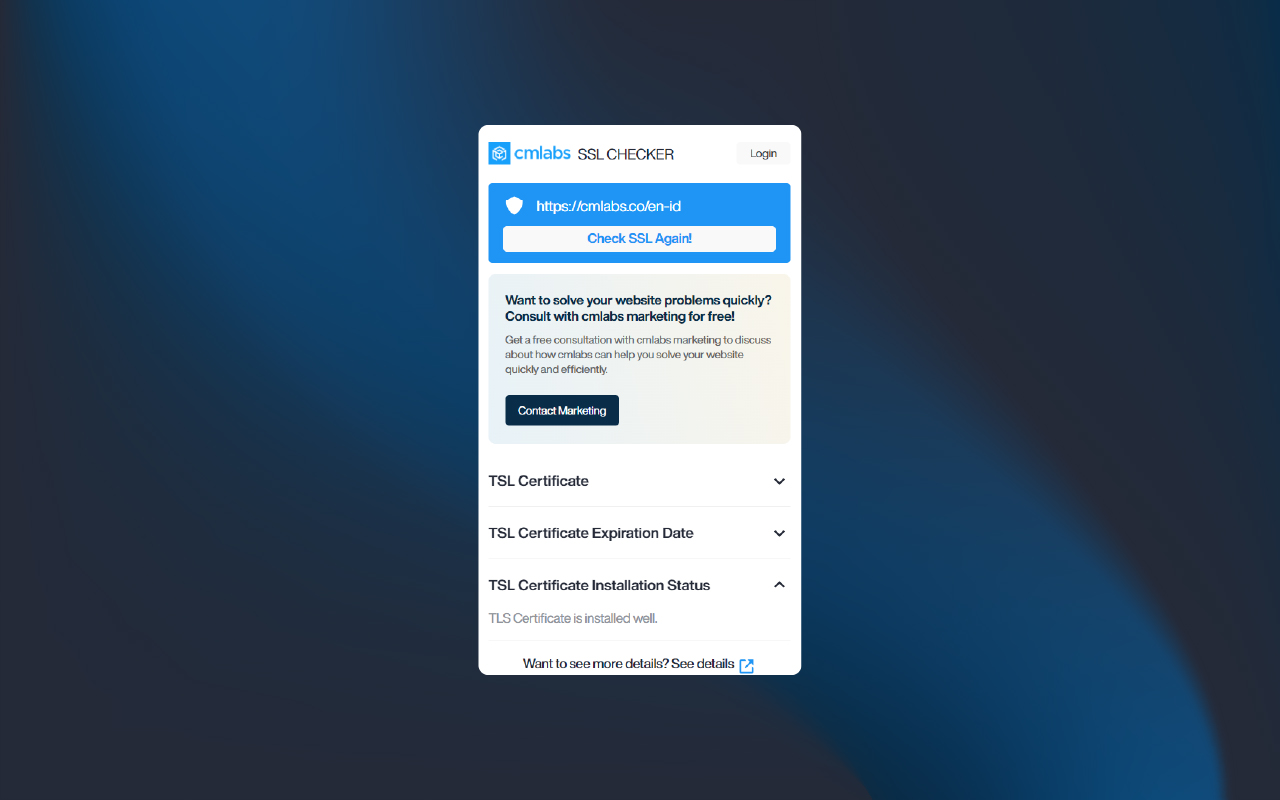 SSL Checker - cmlabs SEO Tools