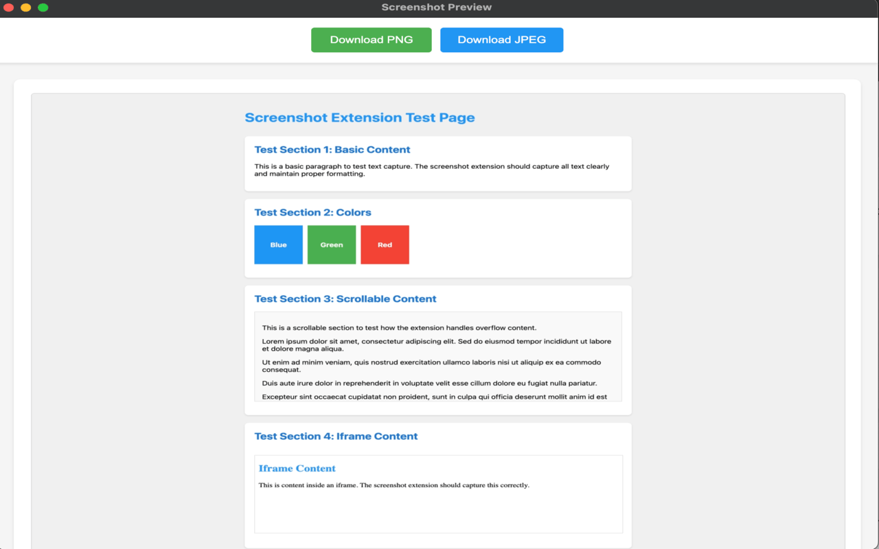 Full Page Screenshot Capture