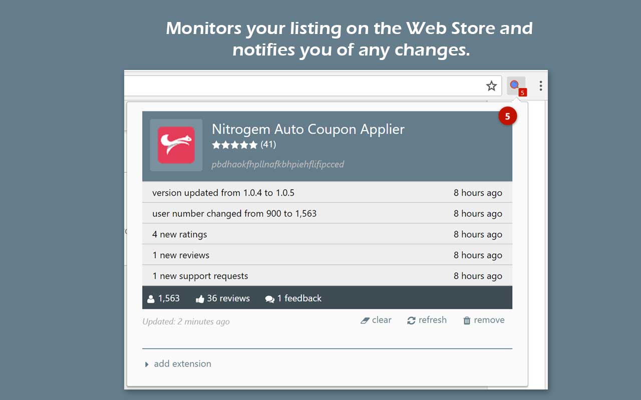 Chrome Web Store Monitor