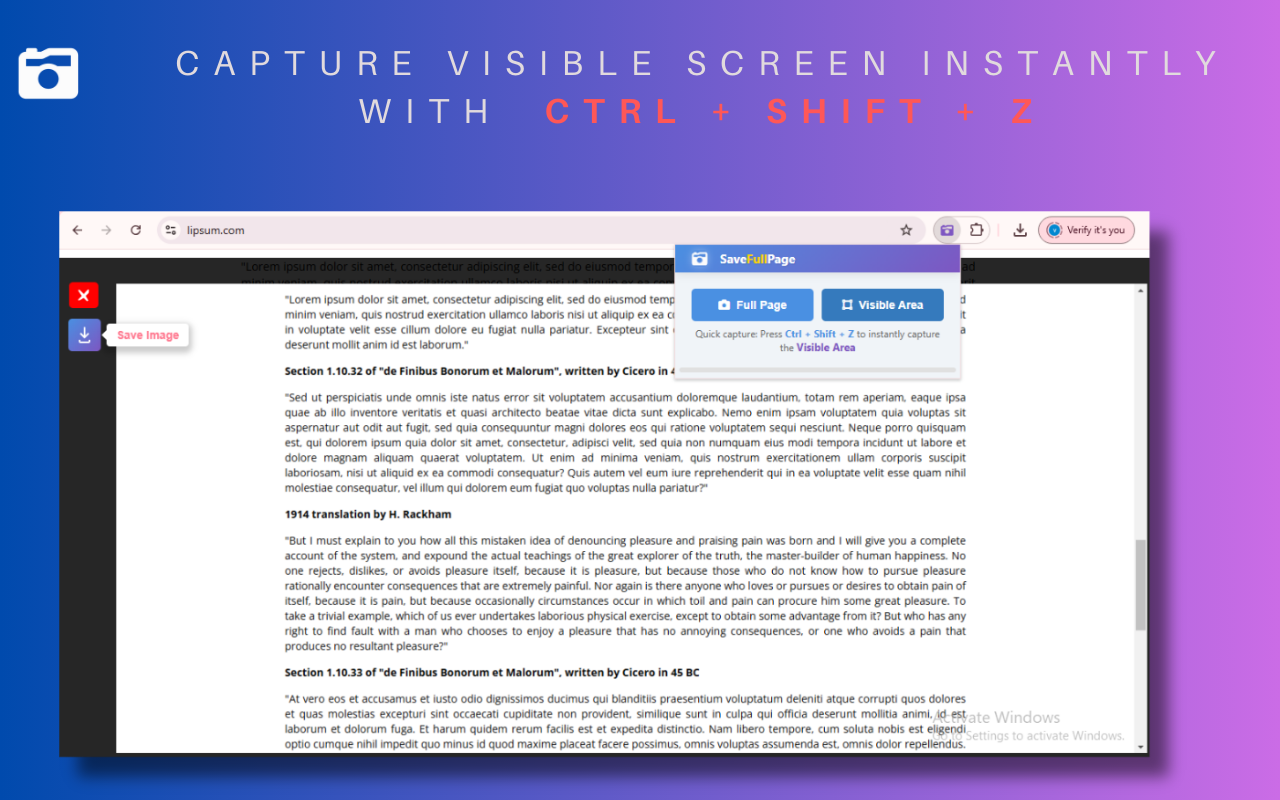 SaveFullPage - Full Page Screenshot Tool