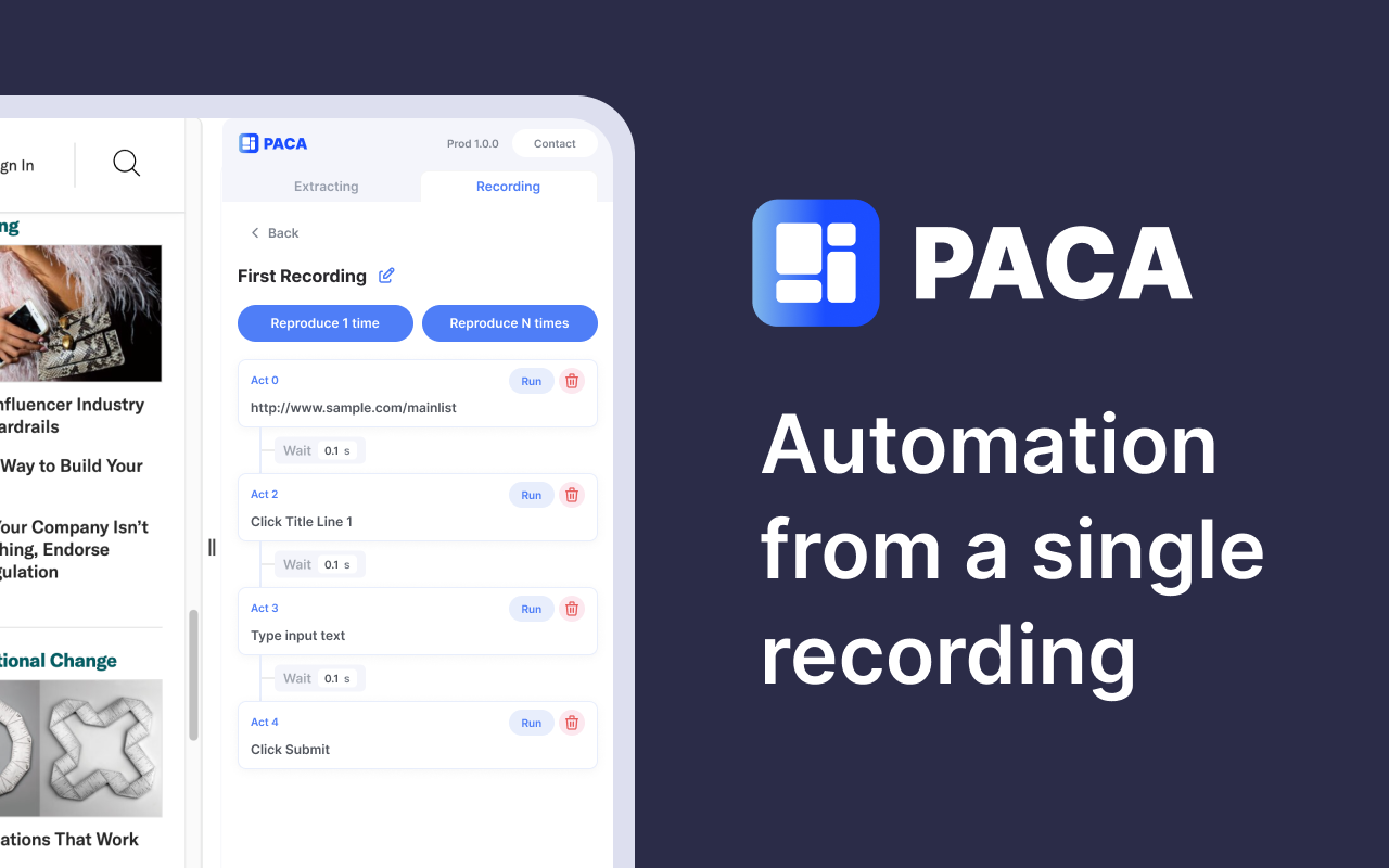 PACA: AI-powered web automation
