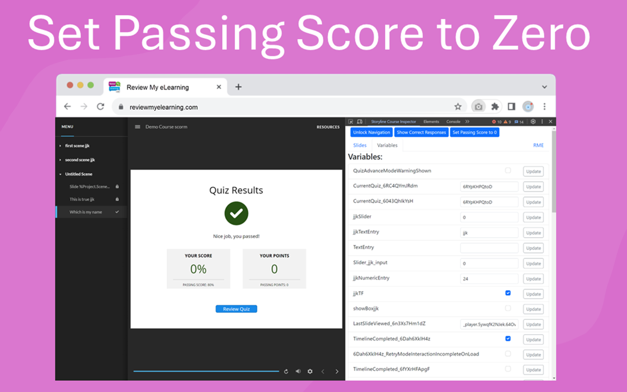Storyline Course Inspector