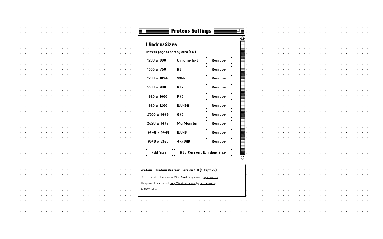 Proteus: Window Resizer
