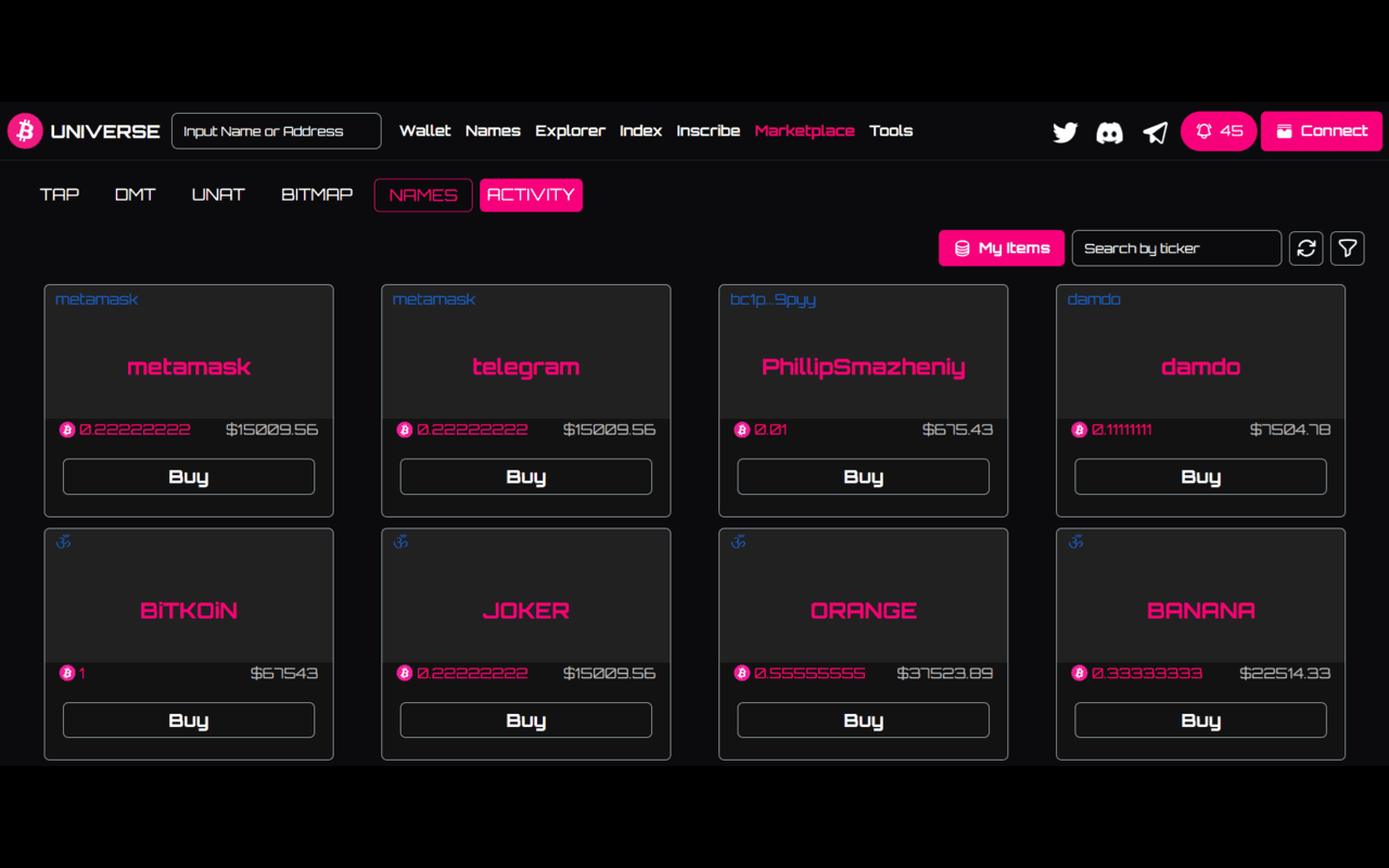 Universe Bitcoin Wallet