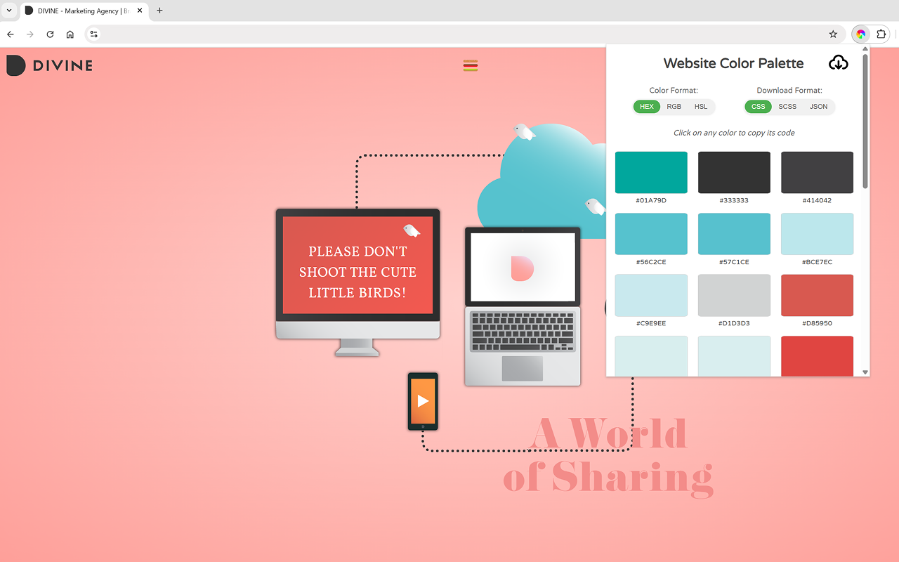 从网站获取调色板