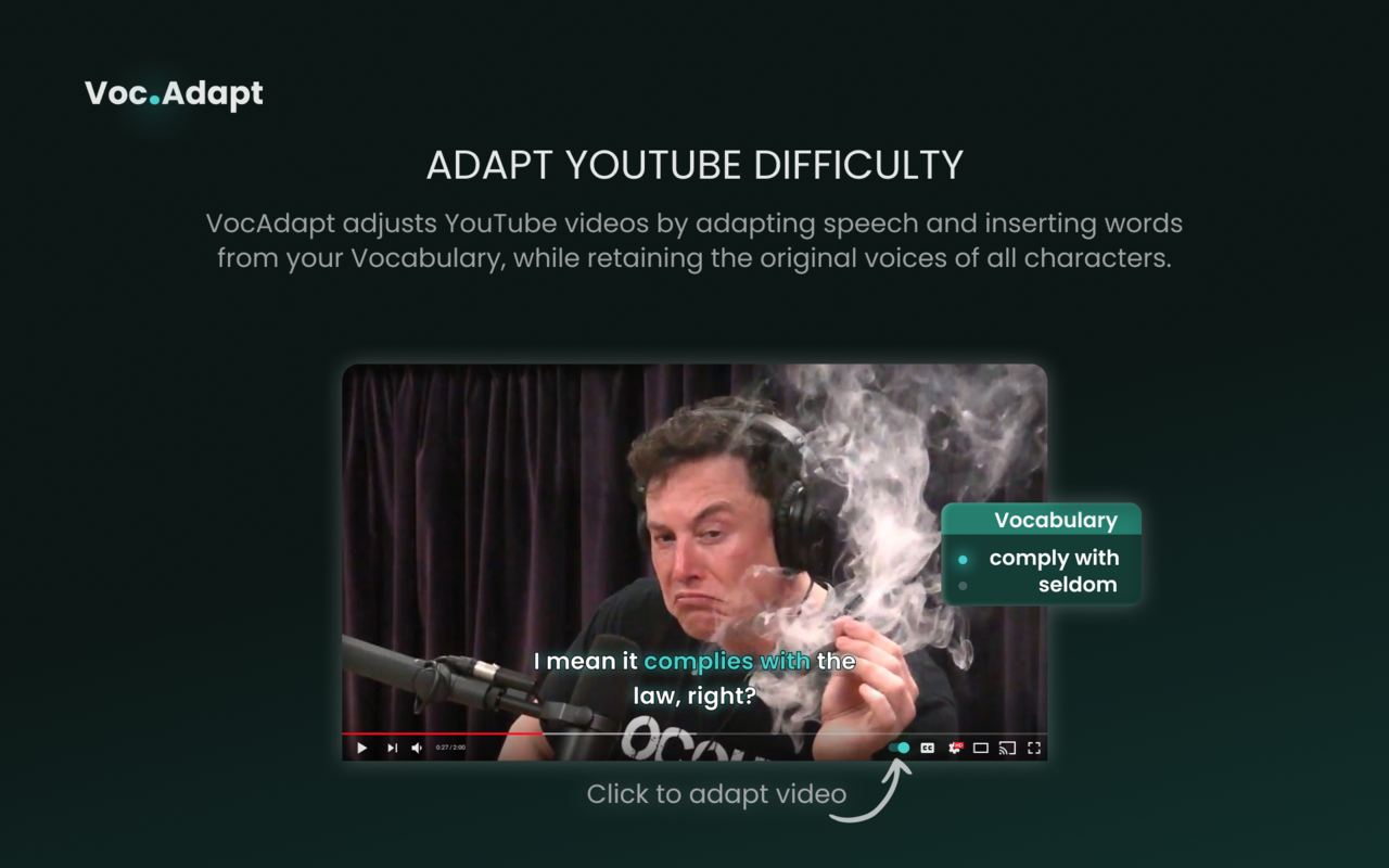 VocAdapt – Language Learning with Simplified Content