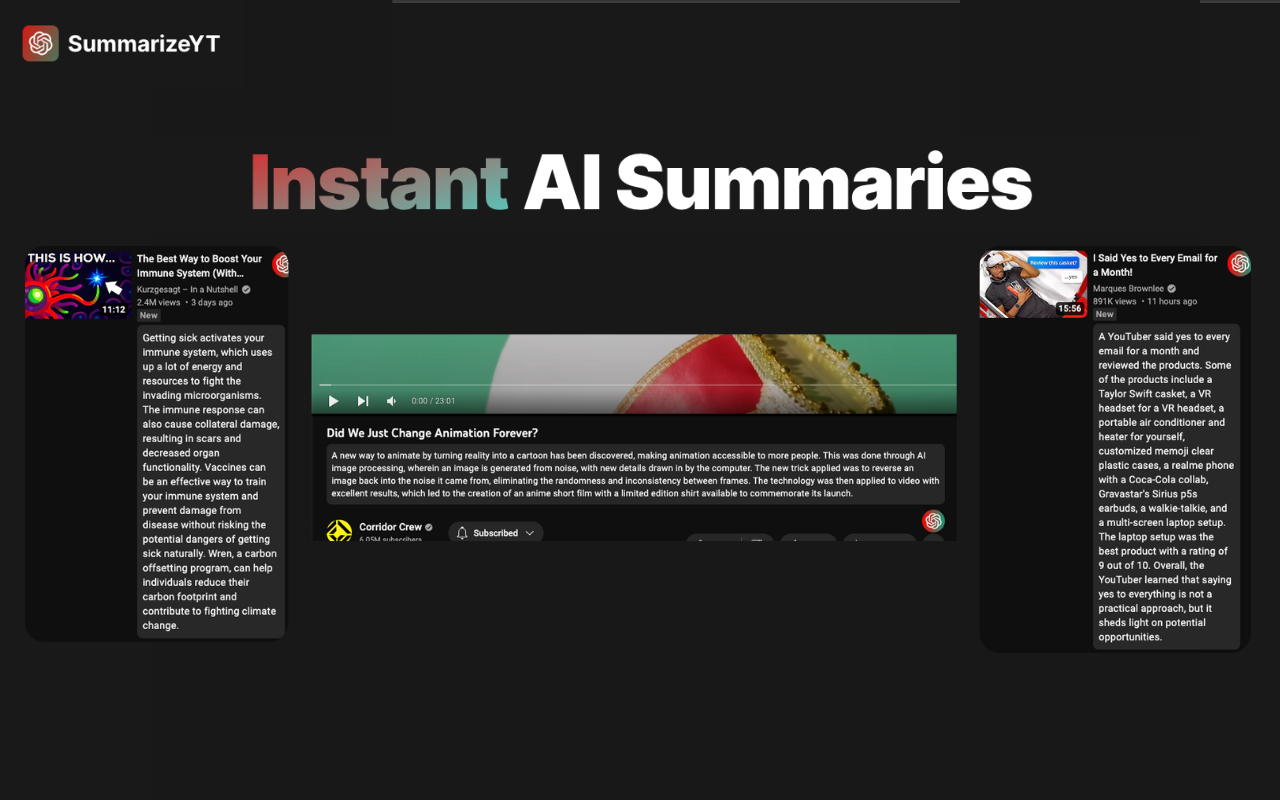 SummarizeYT - YouTube Summary with ChatGPT
