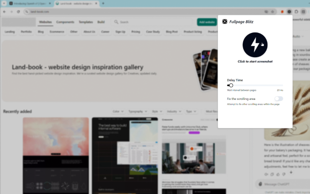 Fullpage Blitz - 超快全屏截图，一秒截图完整页面
