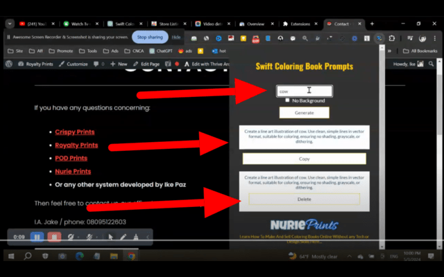 Swift Coloring Book Prompts