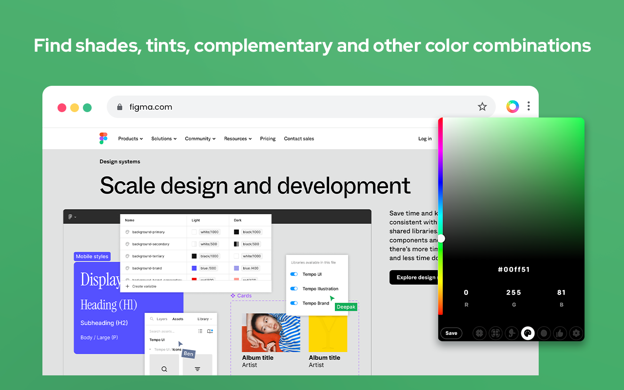 颜色选择器和滴管工具