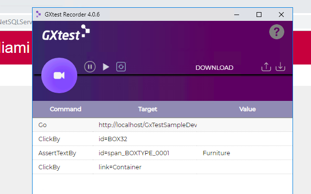 GXtest Recorder