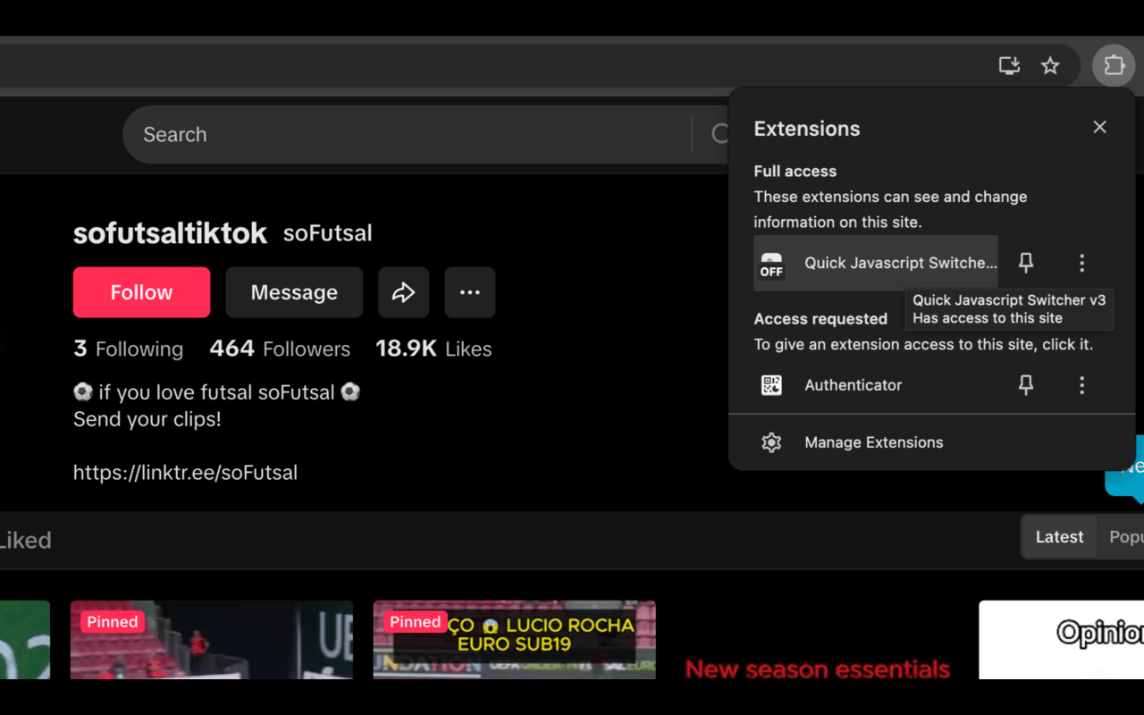 Quick Javascript Switcher v3