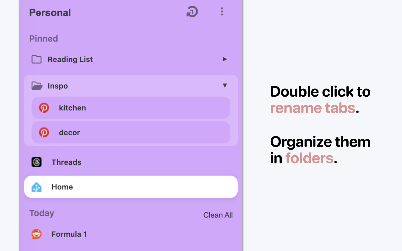 Arcify: Arc like vertical tab spaces
