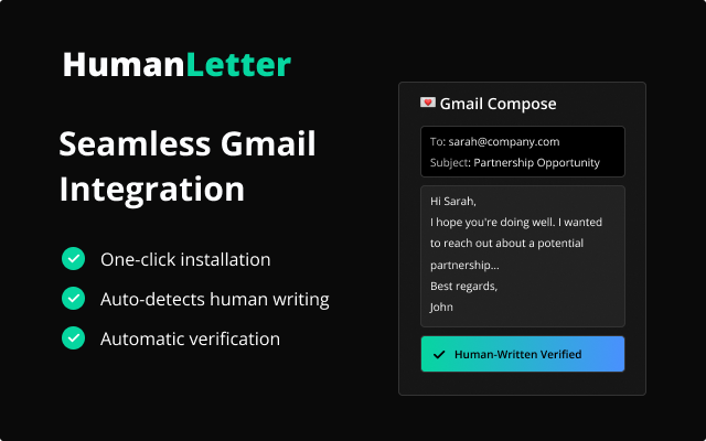 HumanLetter: Certify Your Human Touch.