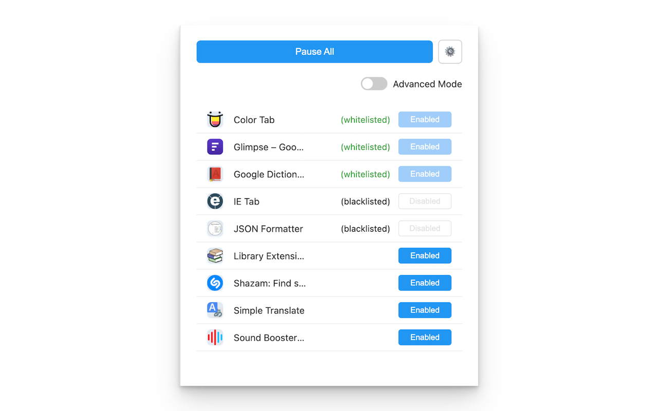 Pause All Extensions