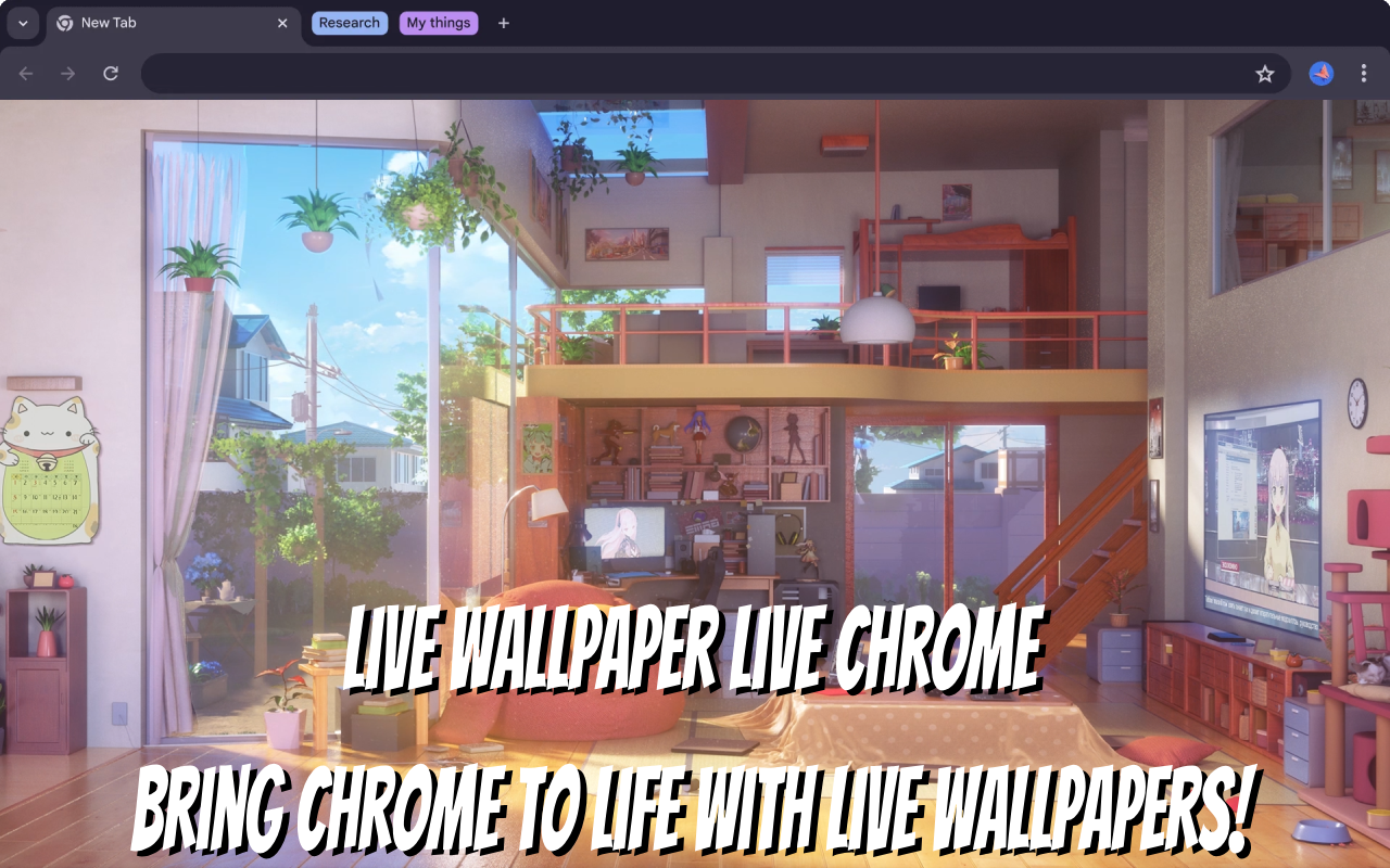 Anime Living Room Animation Wallpaper