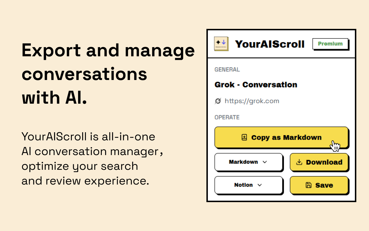 YourAIScroll - AI Chat History Exporter