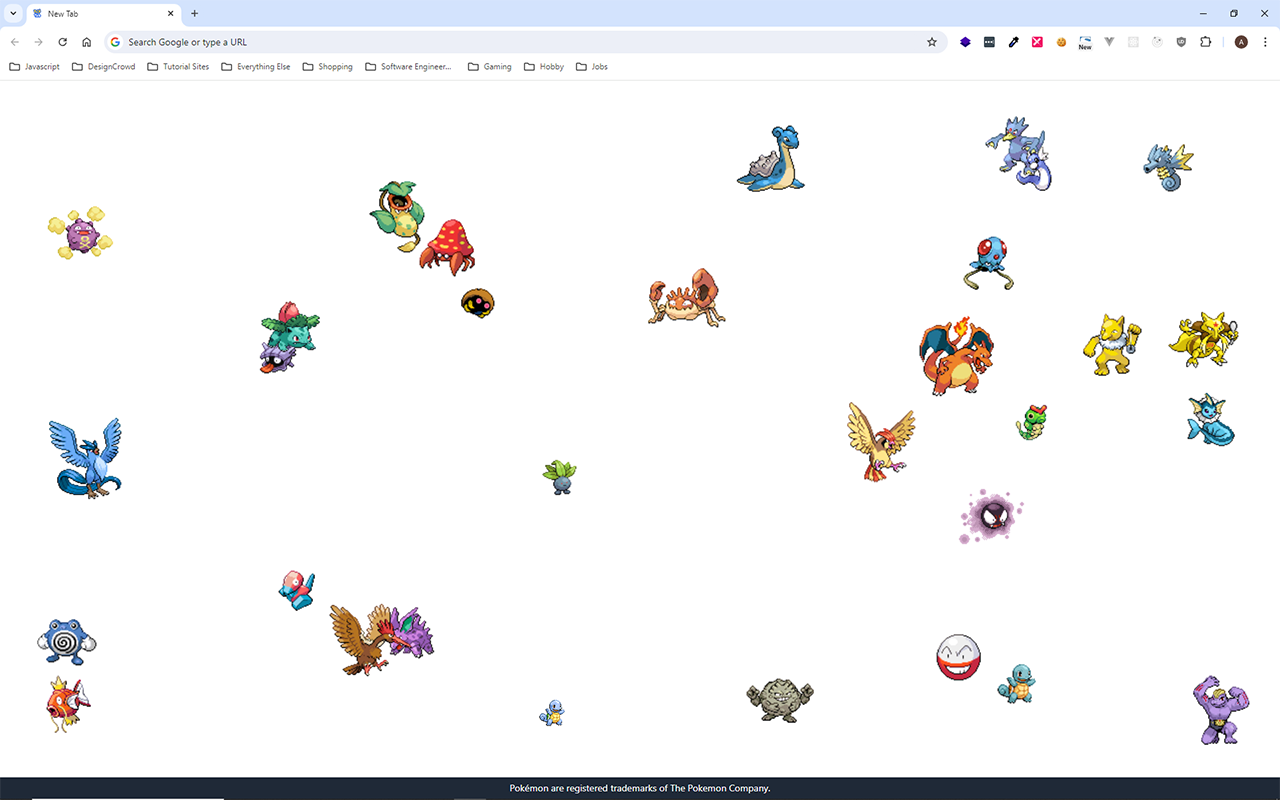 PokeTab - Pokemon in your New Tab