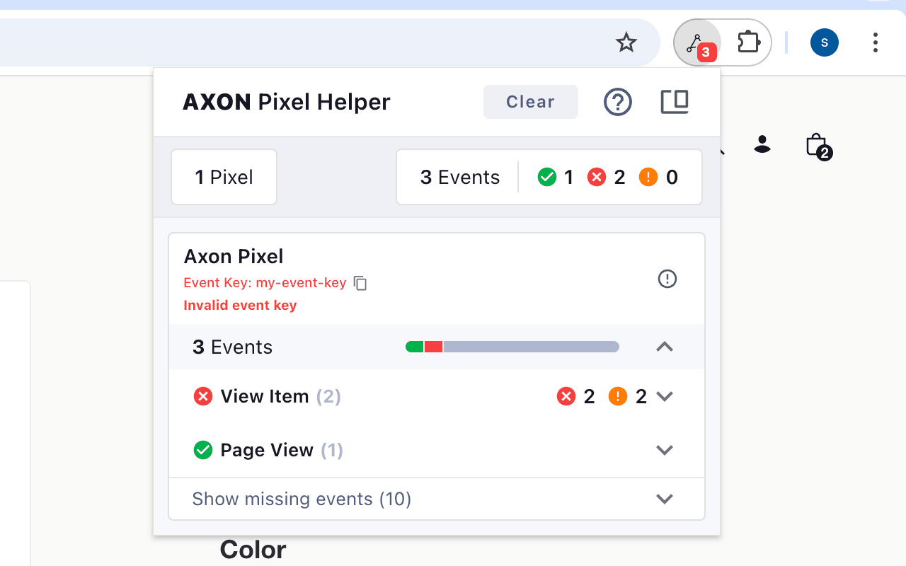 AXON Pixel Helper