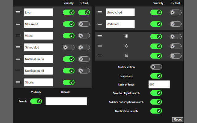 Subscription Feed Filter for YouTube