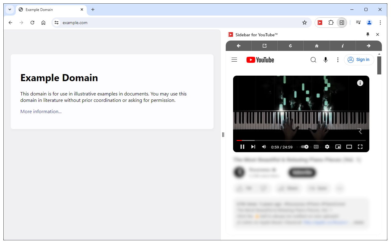 Sidebar for YouTube™