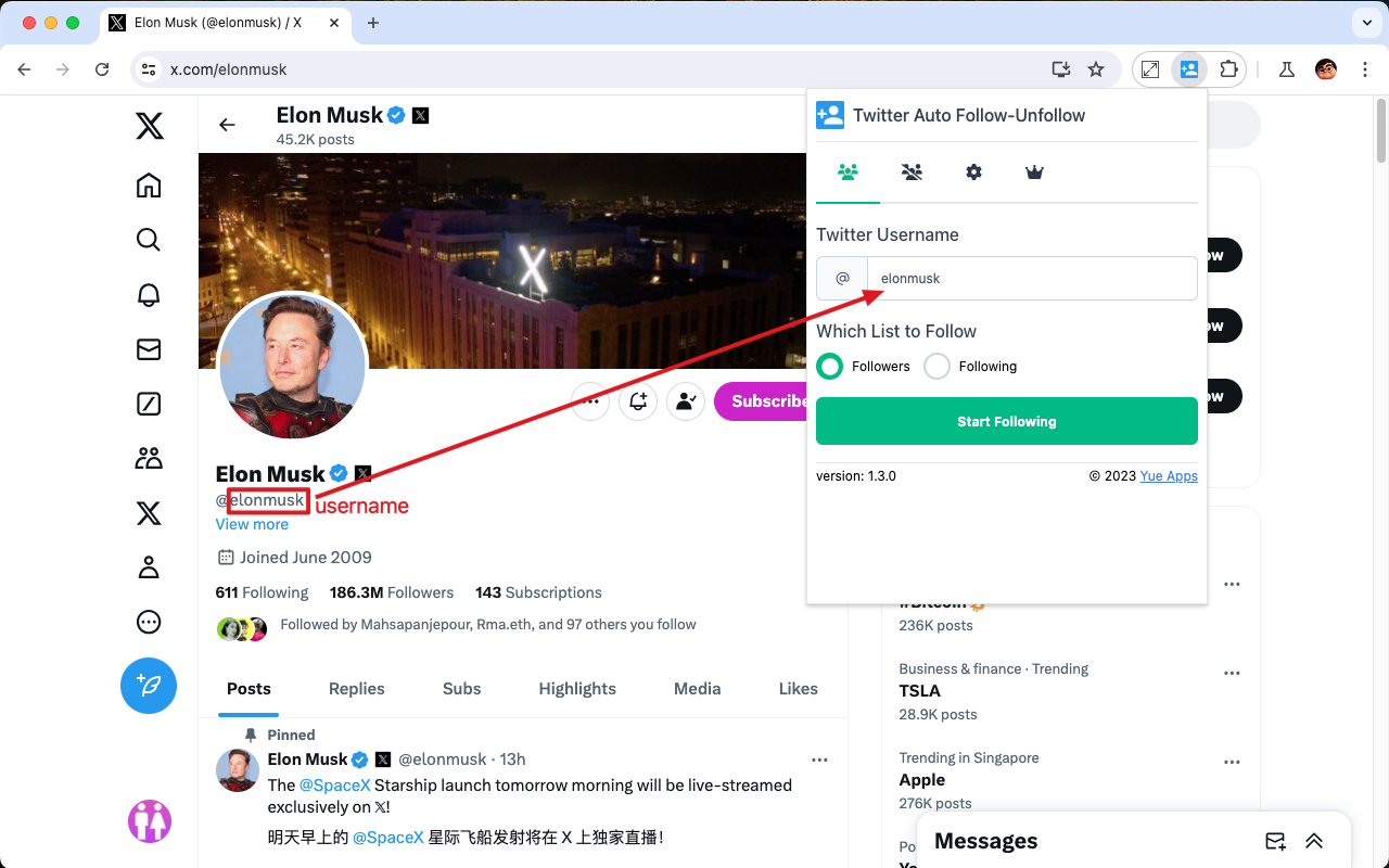 Twitter 自动关注取关