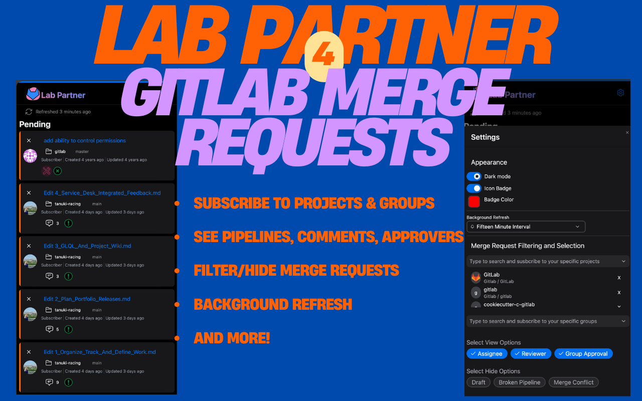Lab Partner - GitLab 合并请求管理工具