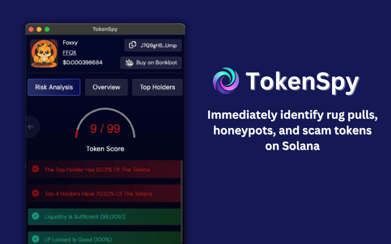 Solana Rug Checker - TokenSpy