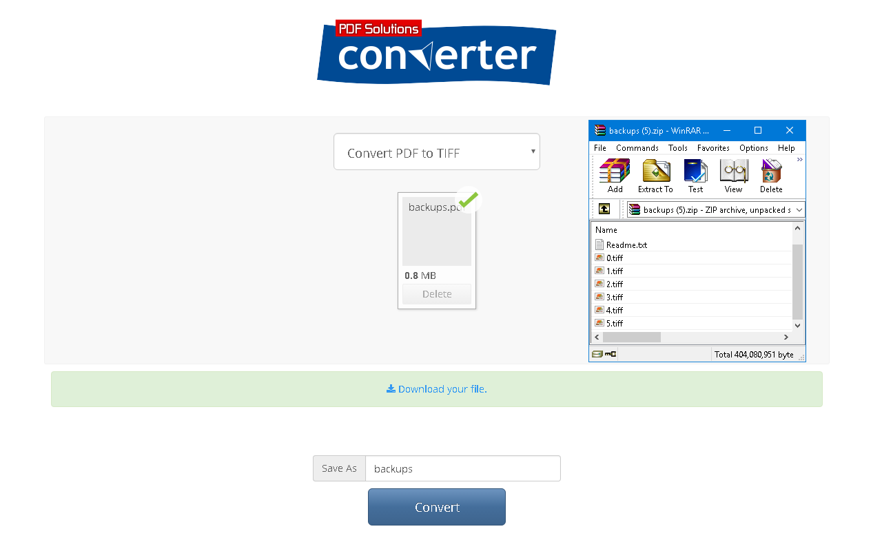 PDF to TIFF Converter
