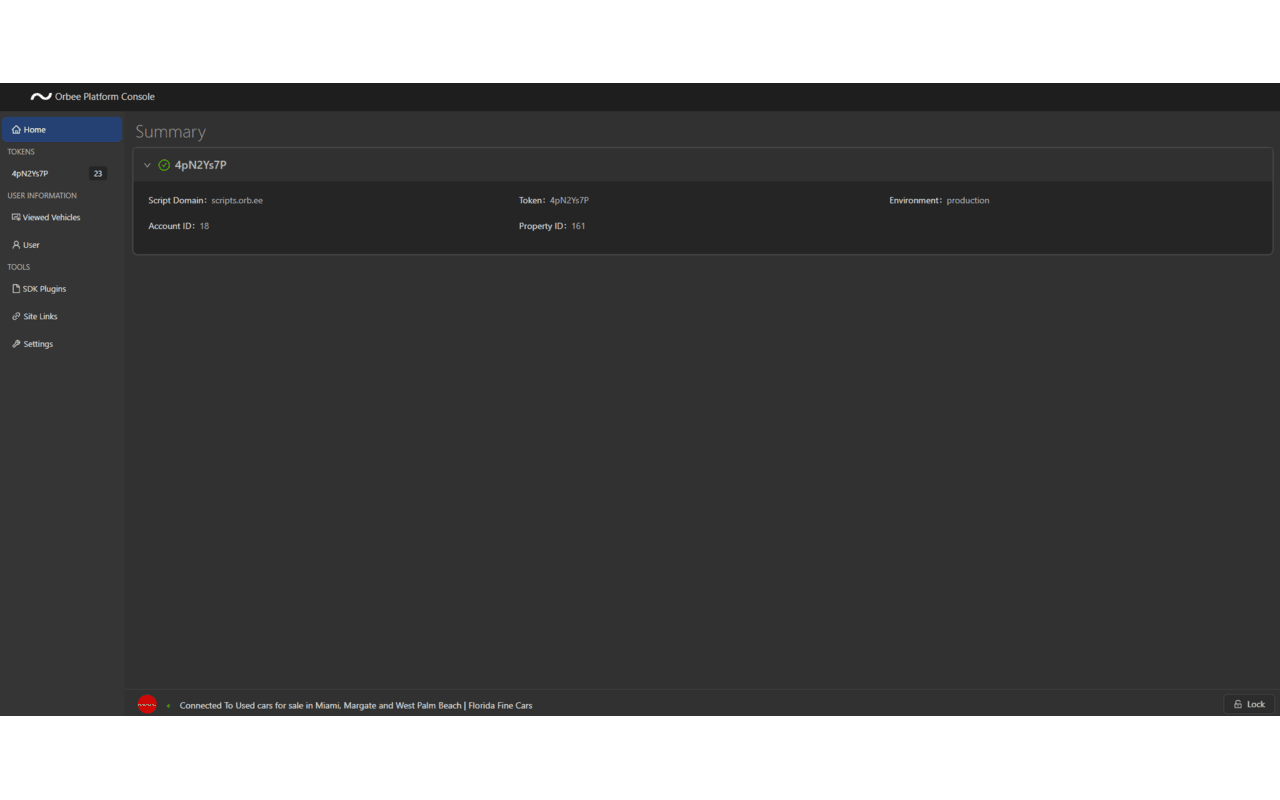 Orbee Platform Console