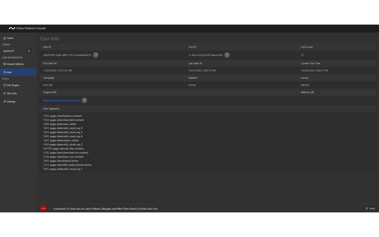 Orbee Platform Console
