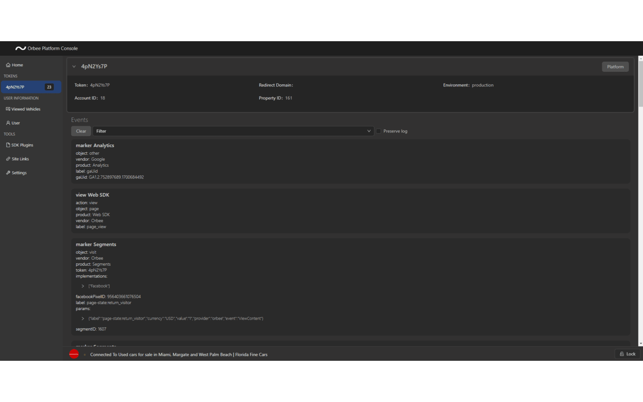 Orbee Platform Console