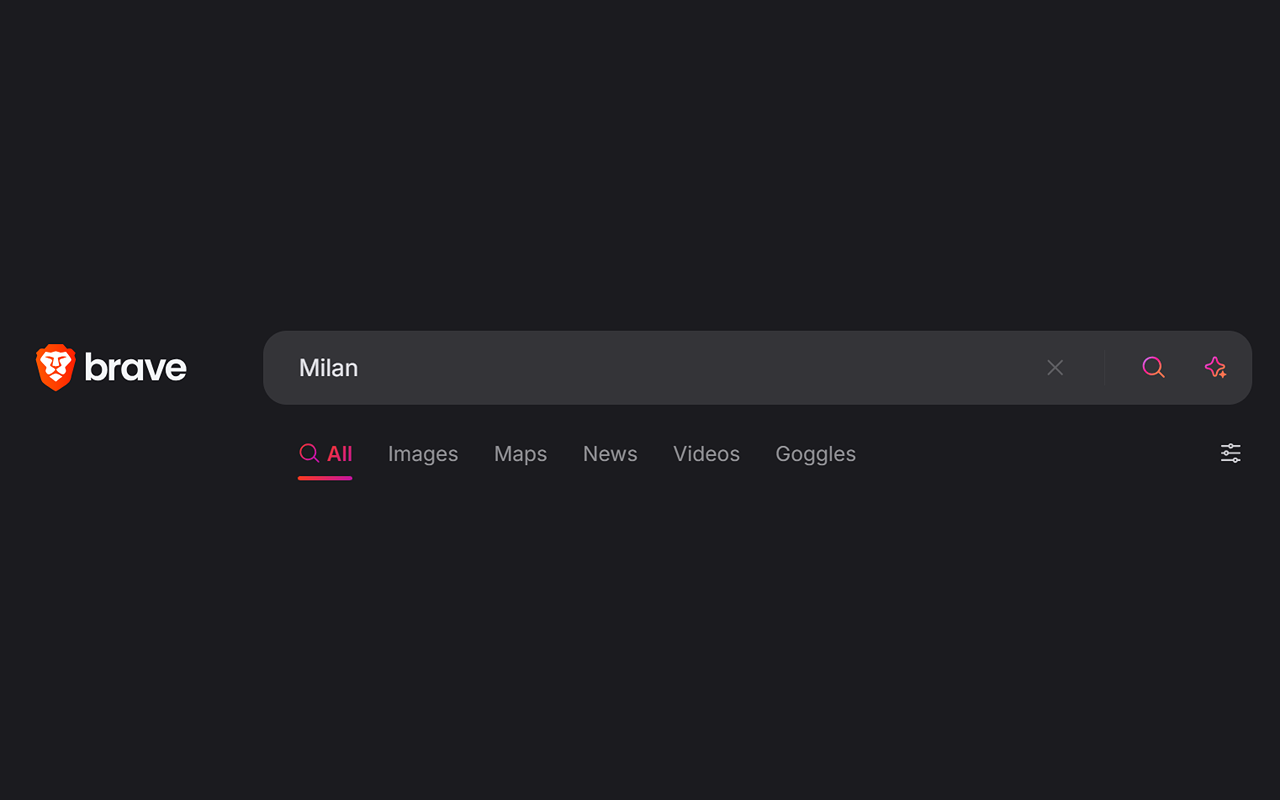 Maps links in Brave Search