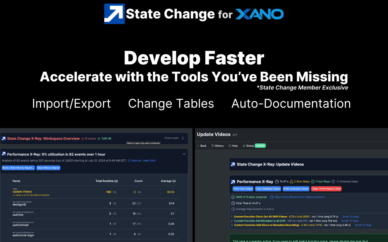 StateChange Power Tools For Xano