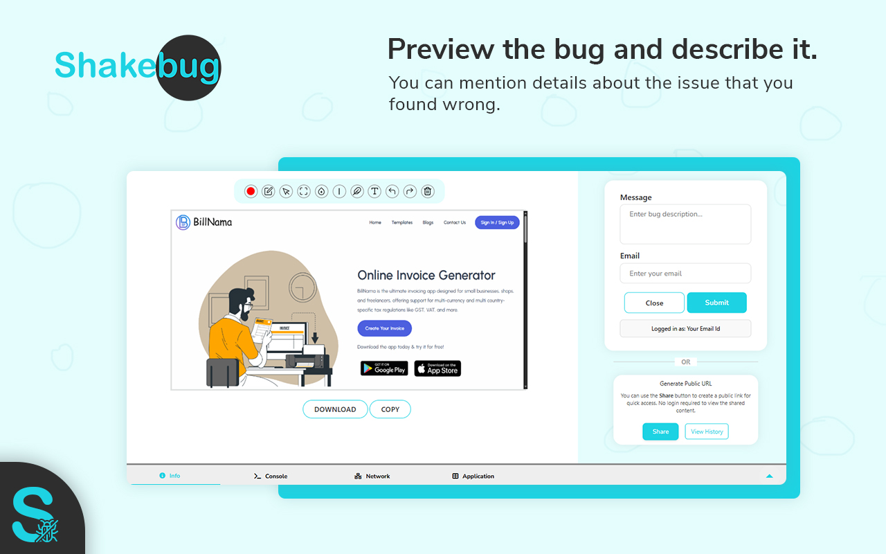 Screen Recorder with Bug Reports – Shakebug