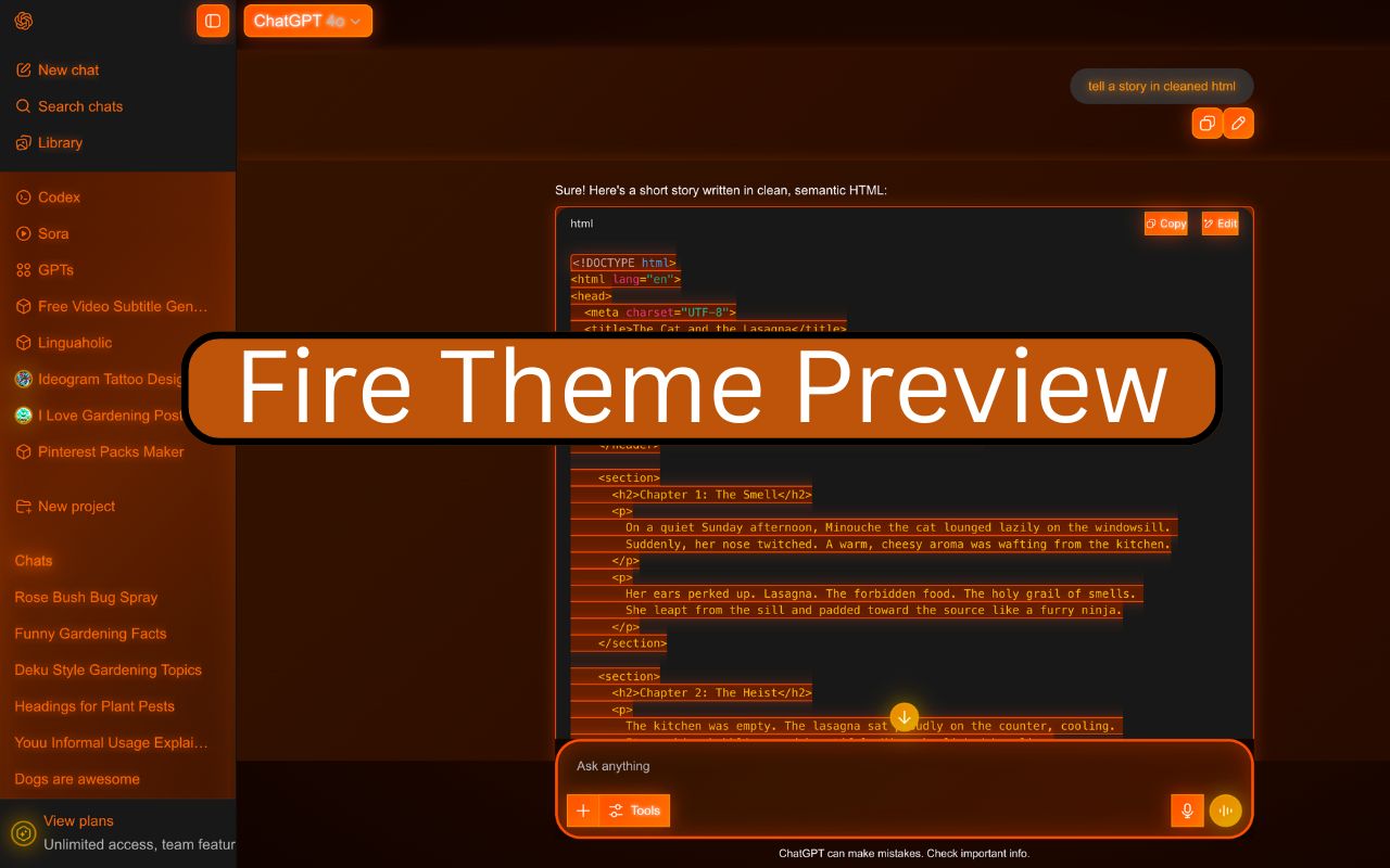 Custom Themes for ChatGPT - Skins, Dark Mode & UI Styles