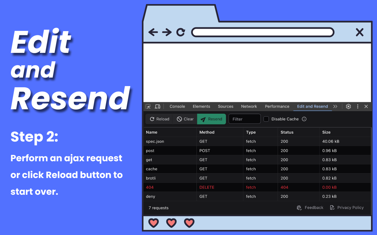 编辑并重新发送：Chrome DevTools 中的 Ajax 请求调试器
