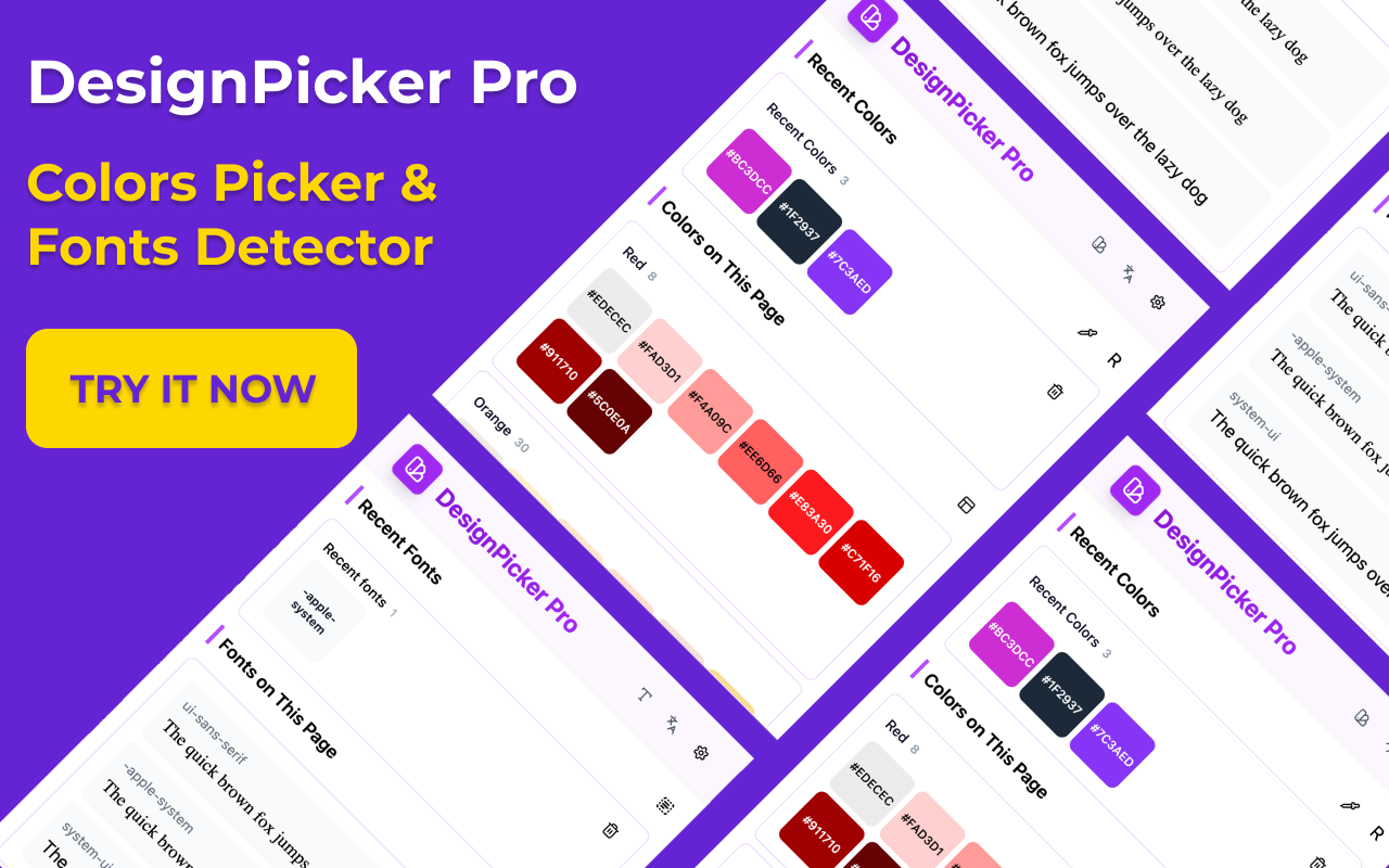 DesignPicker - Color Picker & Font Detector