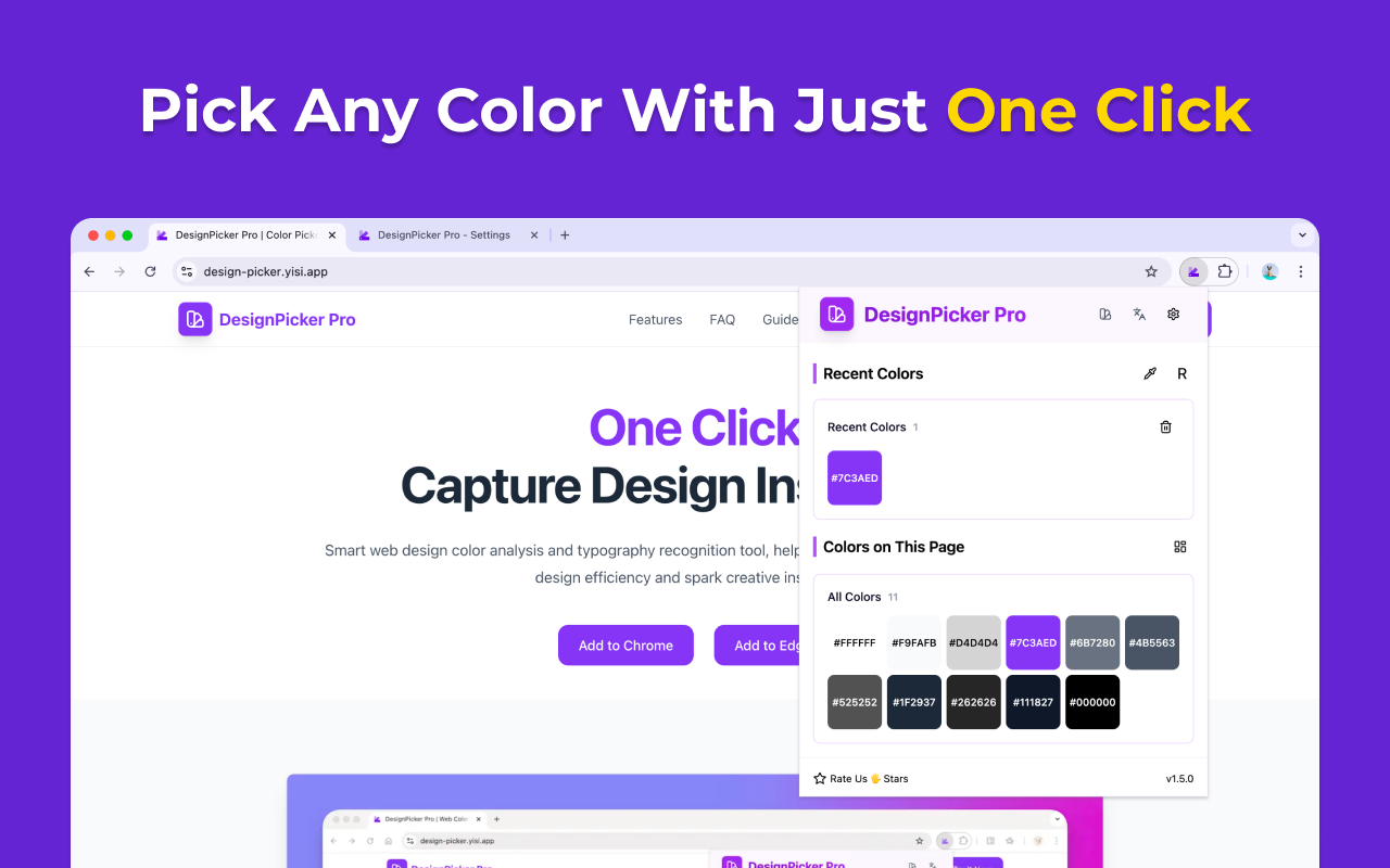 DesignPicker - Color Picker & Font Detector