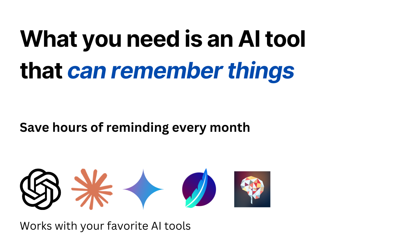 MemoryPlugin - Long-Term Memory for AI Chats